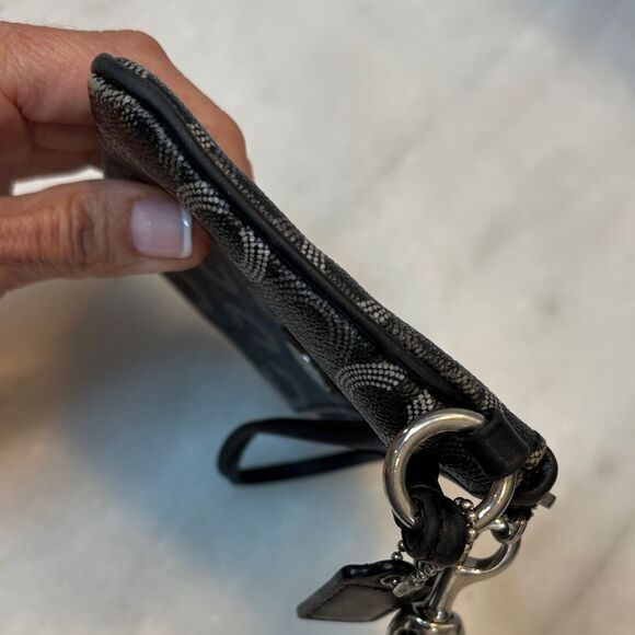 Coach Waverly Opt Art Dotted Saffiano Leather Pouch Clutch Wristlet - Picture 9 of 15